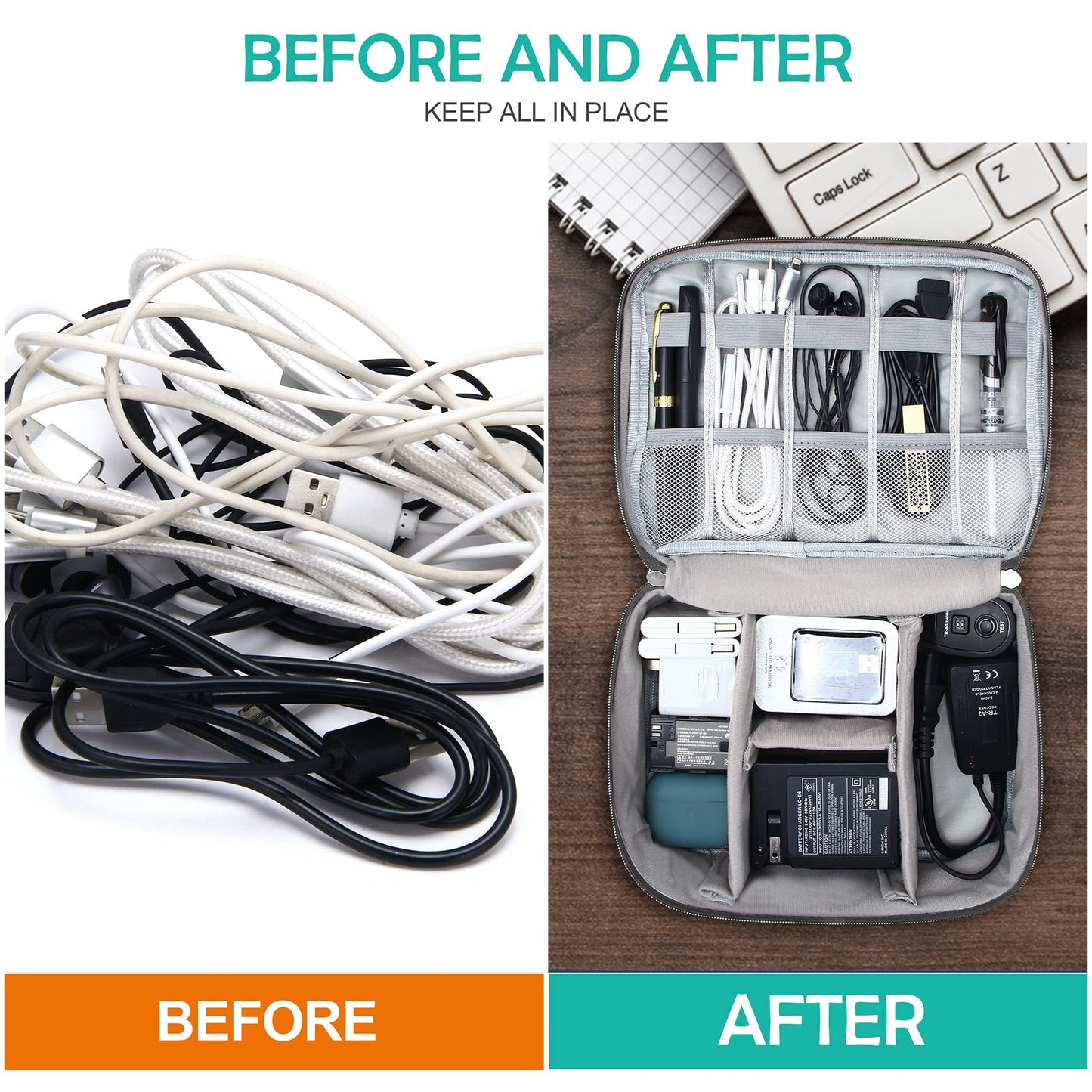 Portable  Waterproof Electronics Organiser