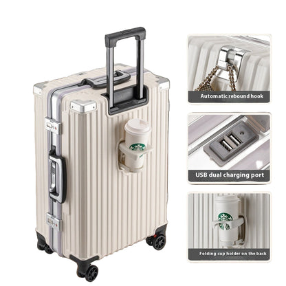 Trolley Password Universal Wheel Aluminum Frame Large Capacity Luggage