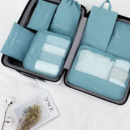 Seven-piece Set Of Travel Thickened Luggage Storage Bags
