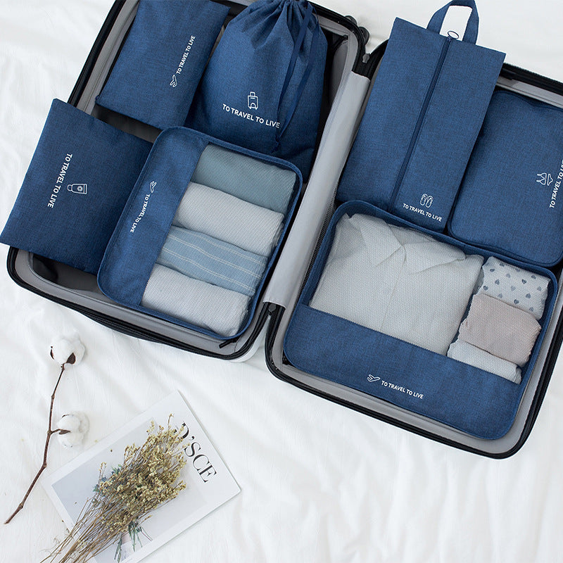 Seven-piece Set Of Travel Thickened Luggage Storage Bags